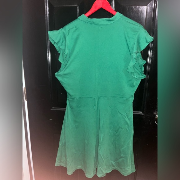 NY&Co Green Dress with Pockets & Flutter Sleeves  - XL - Picture 5 of 8